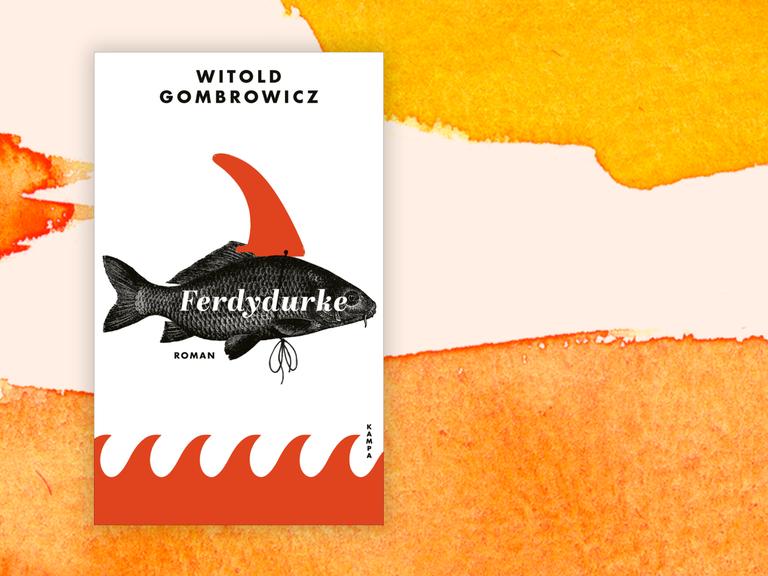 Das weiße Cover zeigt neben Autorname und Buchtitel auf weißem Grund die Zeichnung eines Fisches, auf dem ein rotes Segel prangt, während darunter stilisierte rote Wellen zu sehen sind.