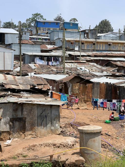 Der Slum Kibera in der kenianischen Hauptstadt Nairobi