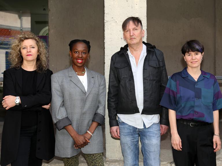 Das Kuratorenteam des Festivals Pop-Kultur im Porträt: Katja Lucker, Pamela Owusu-Brenyah, Christian Morin, Yeşim Duman 