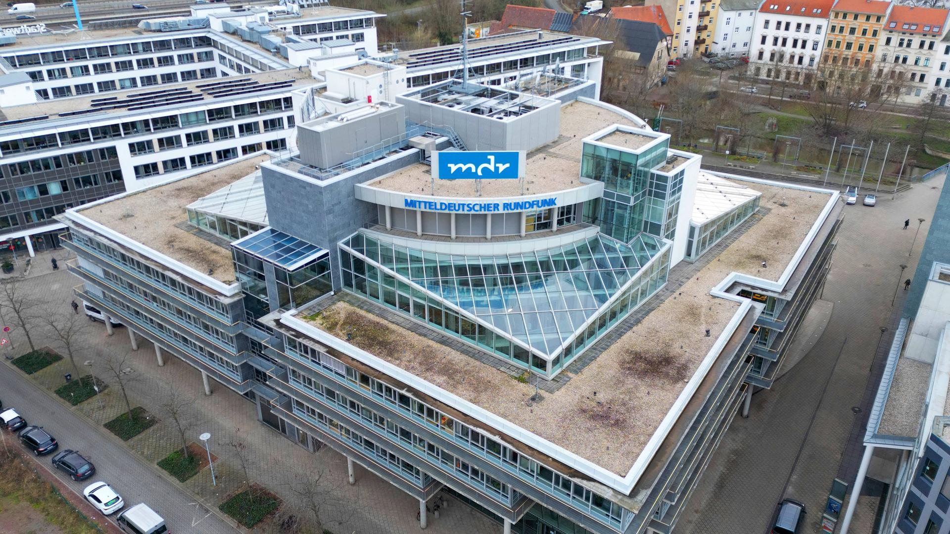 Das Gebäude der MDR-Programmdirektion in Halle (Saale)