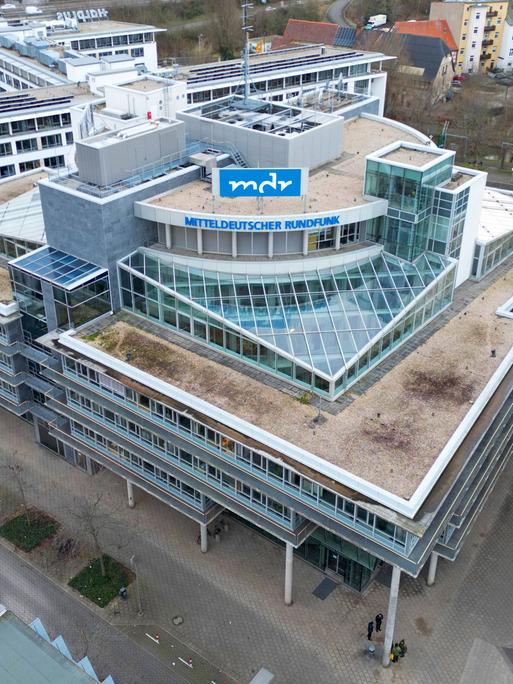 Das Gebäude der MDR-Programmdirektion in Halle (Saale)