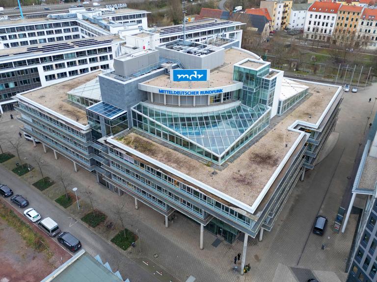 Das Gebäude der MDR-Programmdirektion in Halle (Saale)