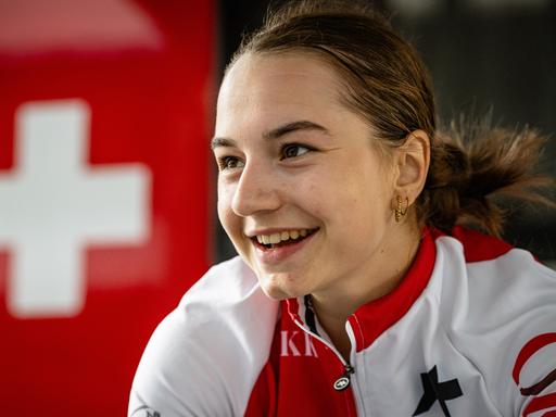 Muriel Furrer im Vorfeld der Straßenrad-WM in Zürich.