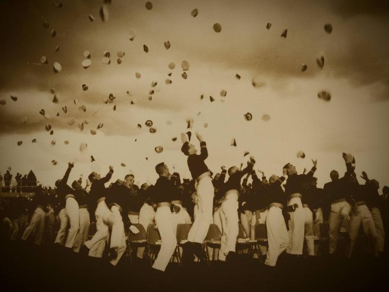 Eine Militärakademie feiert Graduation Day.