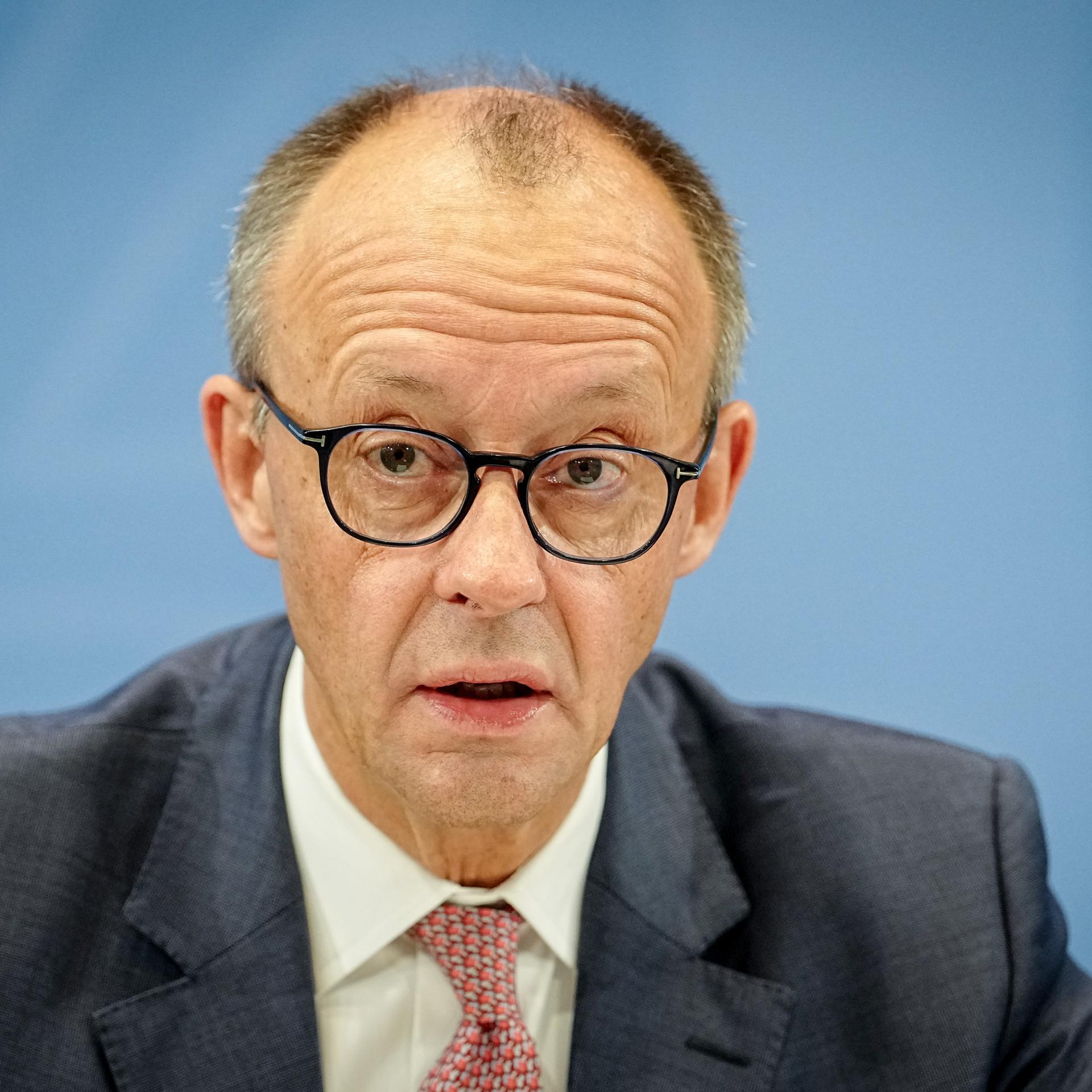 Bundeskanzler Friedrich Merz (CDU) gibt eine Pressekonferenz nach dem Koalitionsausschuss im Bundeskanzleramt.