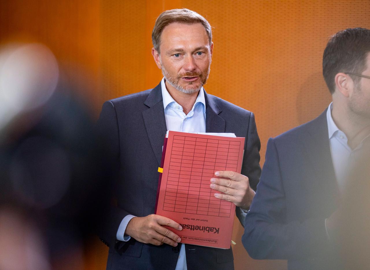 Finanzminister Christian Lindner während einer Kabinettssitzung im Kanzleramt in Berlin am 27. Juli 2022. 