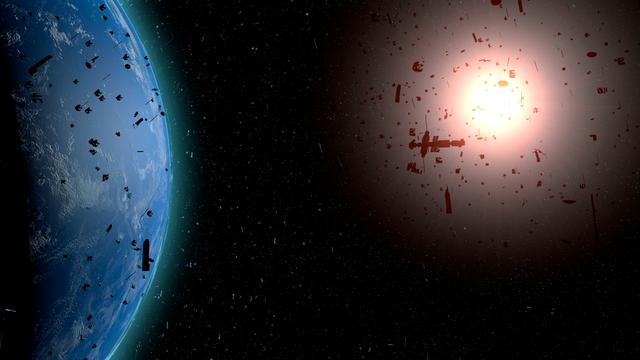 Teile von Weltraumschrott kreisen um die Erde: Alte Satelliten, Raketenteile und Metallreste gefährden immer mehr die Raumfahrt