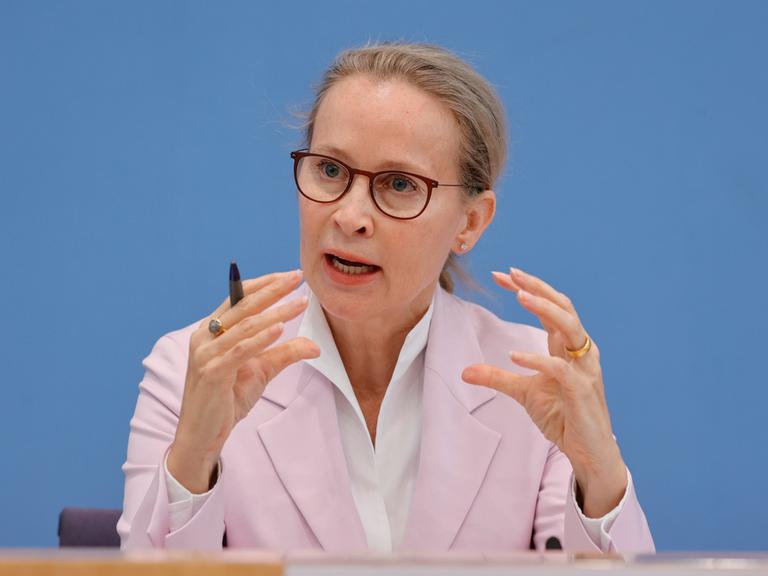 Die Rechtsprofessorin Frauke Brosius-Gersdorf von der Universität Potsdam spricht in der Bundespressekonferenz zum Abschlussbericht der Kommission zur reproduktiven Selbstbestimmung und Fortpflanzungsmedizin.
