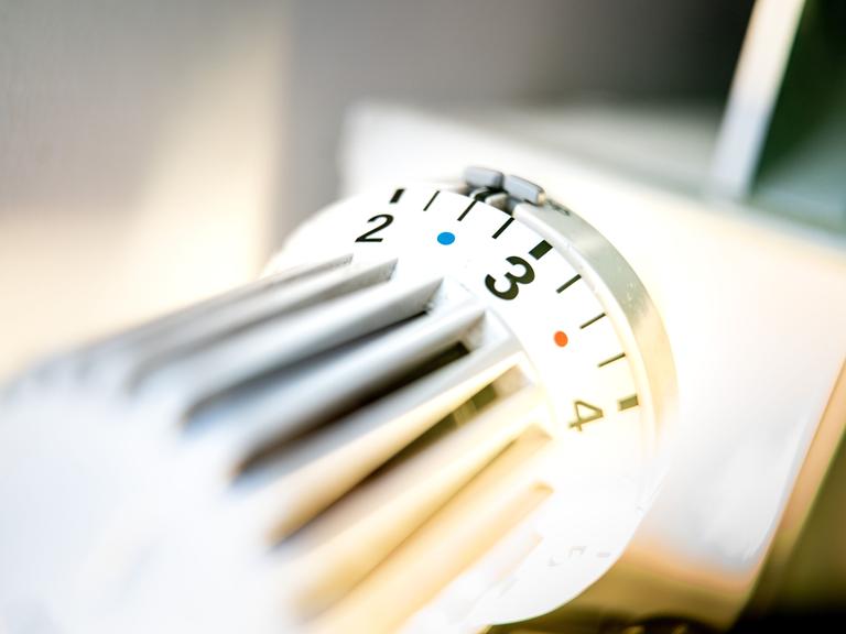 Der Regler einer Heizung in einem Haushalt.