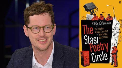 Philip Oltermann: "The Stasi Poetry Circle"
Zu sehen sind der Autor und das Buchcover