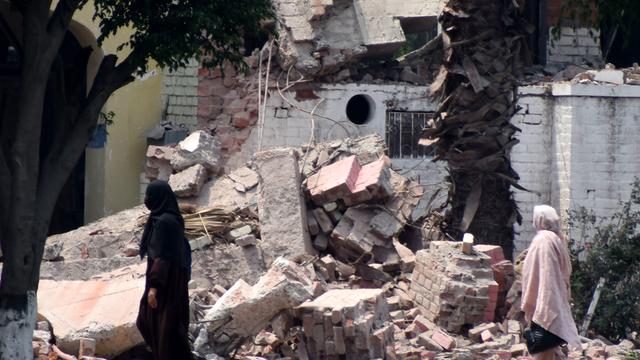Das indische Militär hat ein Haus in Pakistan zerstört. 