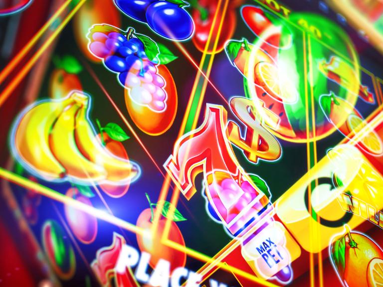 Illustration: Symbole für Online Glücksspiel: Zahlen, Dollarzeichen usw. Illustration: Symbole für Online Glücksspiel: Zahlen, Dollarzeichen usw.