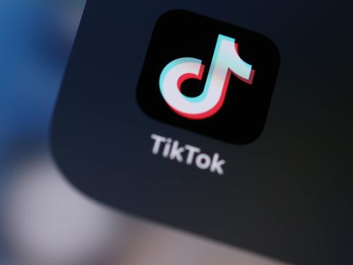 Auf einem Handybildschirm sieht man die Social-Media-App Tiktok.