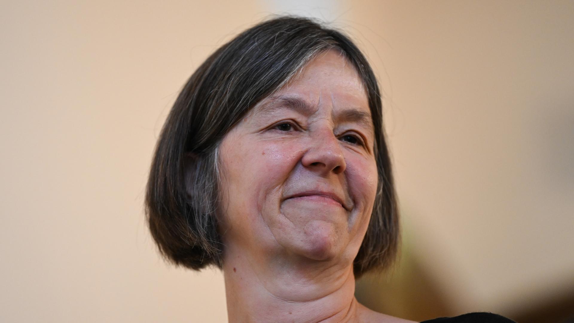 Die Autorin Christine Wunnicke («Wachs») nimmt an der Verleihung des Deutschen Buchpreis 2025 im Römer teil Die Autorin Christine Wunnicke («Wachs») nimmt an der Verleihung des Deutschen Buchpreis 2025 im Römer teil