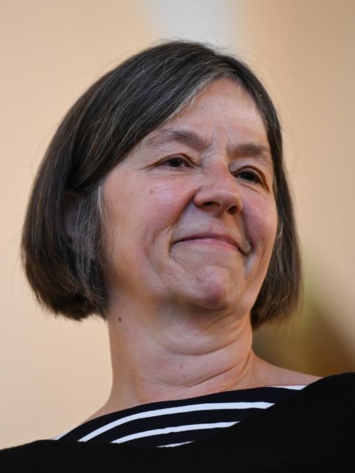 Die Autorin Christine Wunnicke («Wachs») nimmt an der Verleihung des Deutschen Buchpreis 2025 im Römer teil Die Autorin Christine Wunnicke («Wachs») nimmt an der Verleihung des Deutschen Buchpreis 2025 im Römer teil
