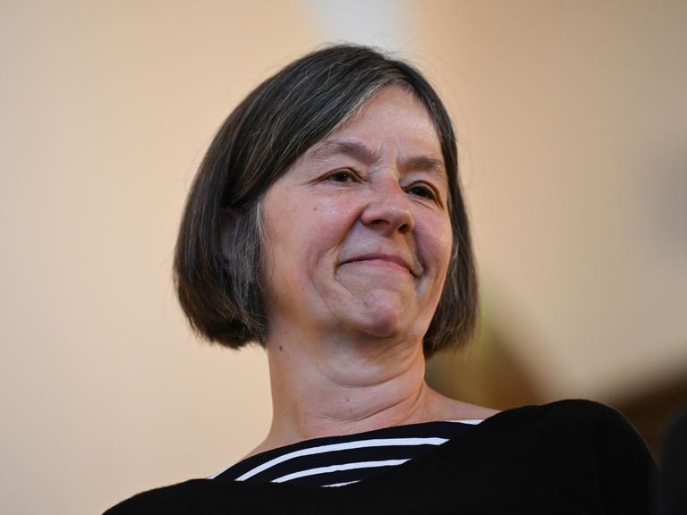 Die Autorin Christine Wunnicke («Wachs») nimmt an der Verleihung des Deutschen Buchpreis 2025 im Römer teil Die Autorin Christine Wunnicke («Wachs») nimmt an der Verleihung des Deutschen Buchpreis 2025 im Römer teil