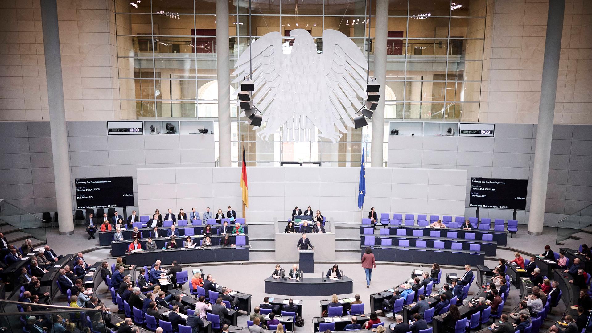 Plenarsitzung im Bundestag in Berlin.
