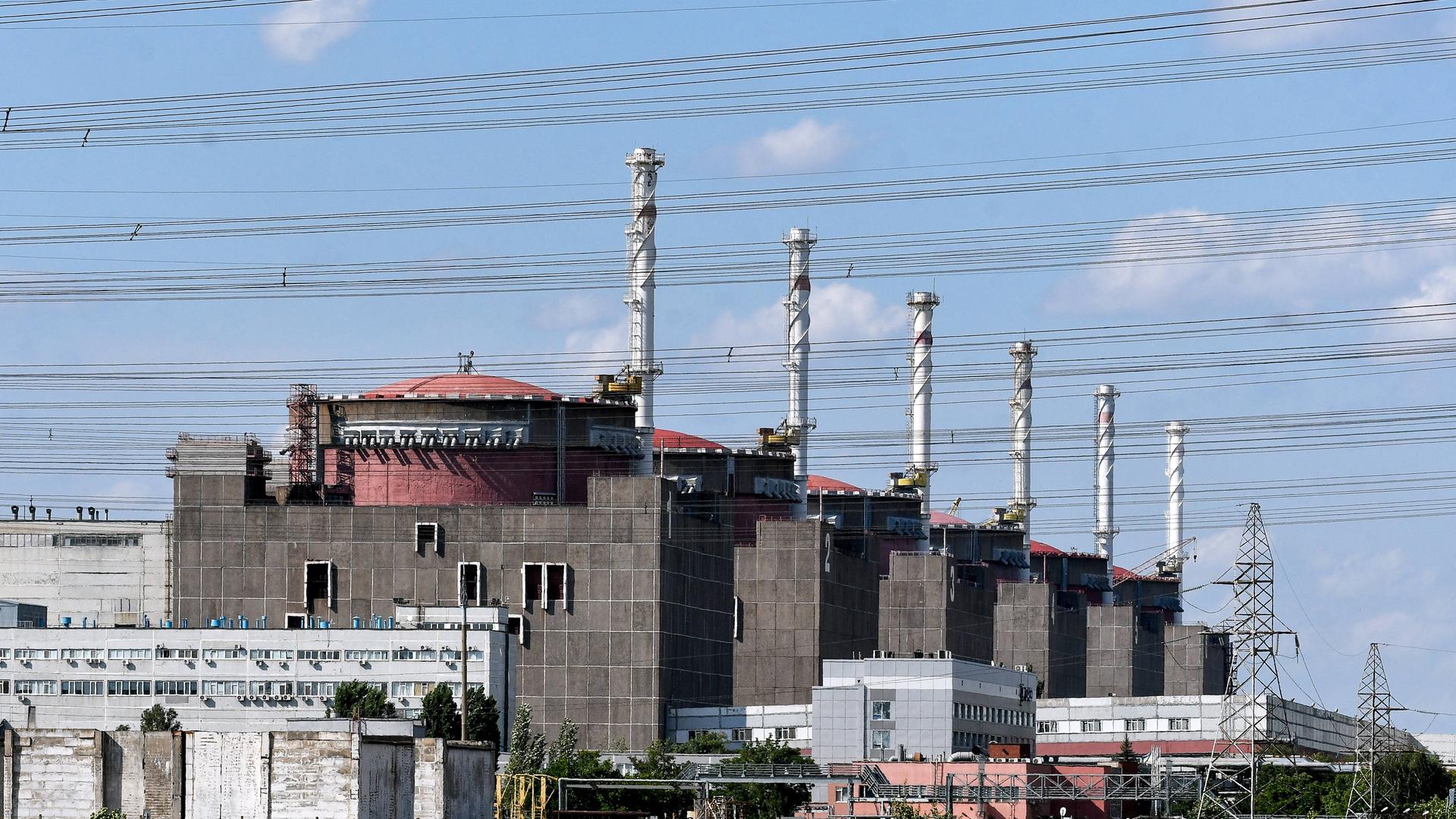 Blick auf das Atomkraftwerk Saporischschja.