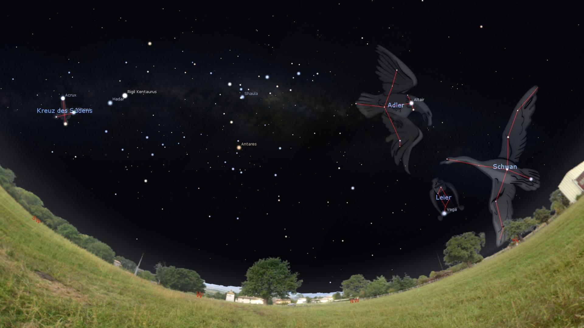 In den Planeten, hier Saturn mit drei Monden (aufgenommen vom James Webb-Teleskop)sehen manche Kulturen in Australien die Vorfahren, die über den Himmel wandern.