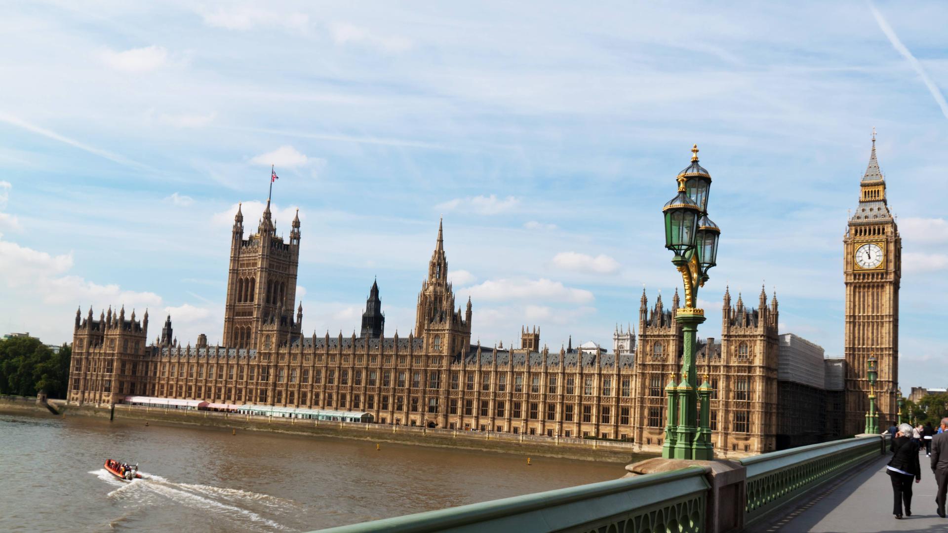 Das englische Parlament in London