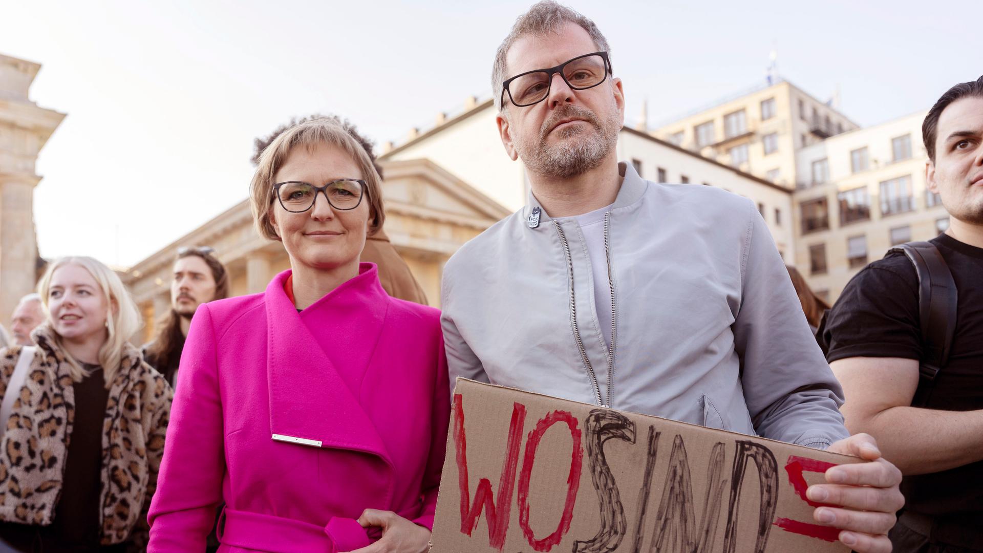 Demonstration gegen sexualisierte digitale Gewalt in Berlin