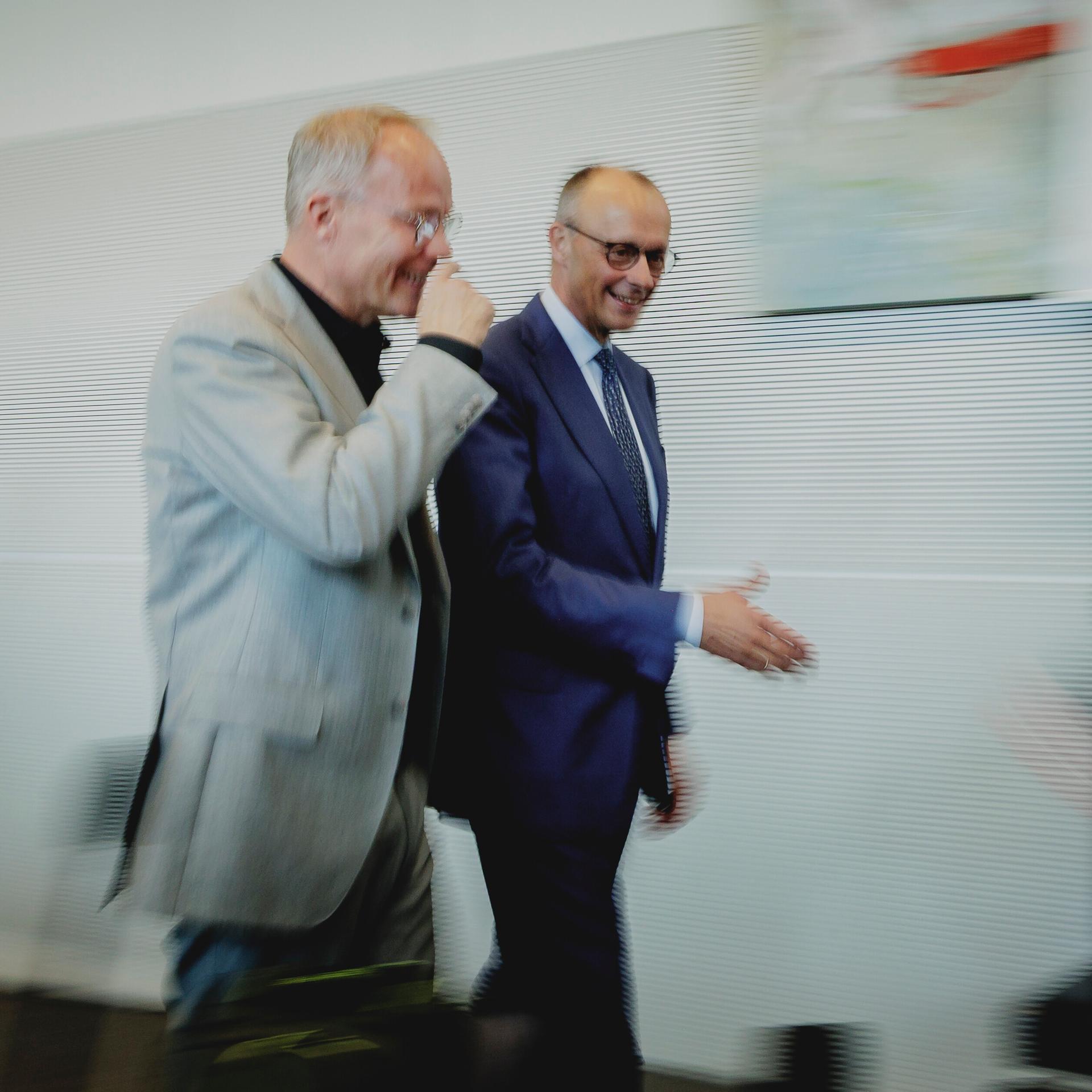 Bundeskanzler Friedrich Merz und SPD-Fraktionschef Matthias Miersch