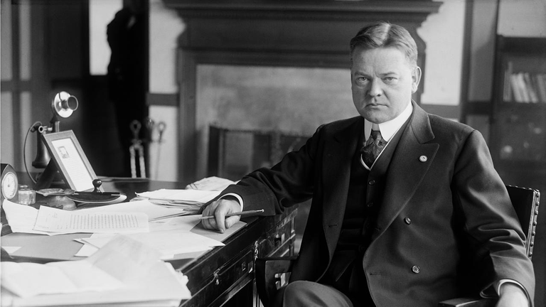 Future President Herbert Hoover as Head of the Food Administration during World War 1. 1918.