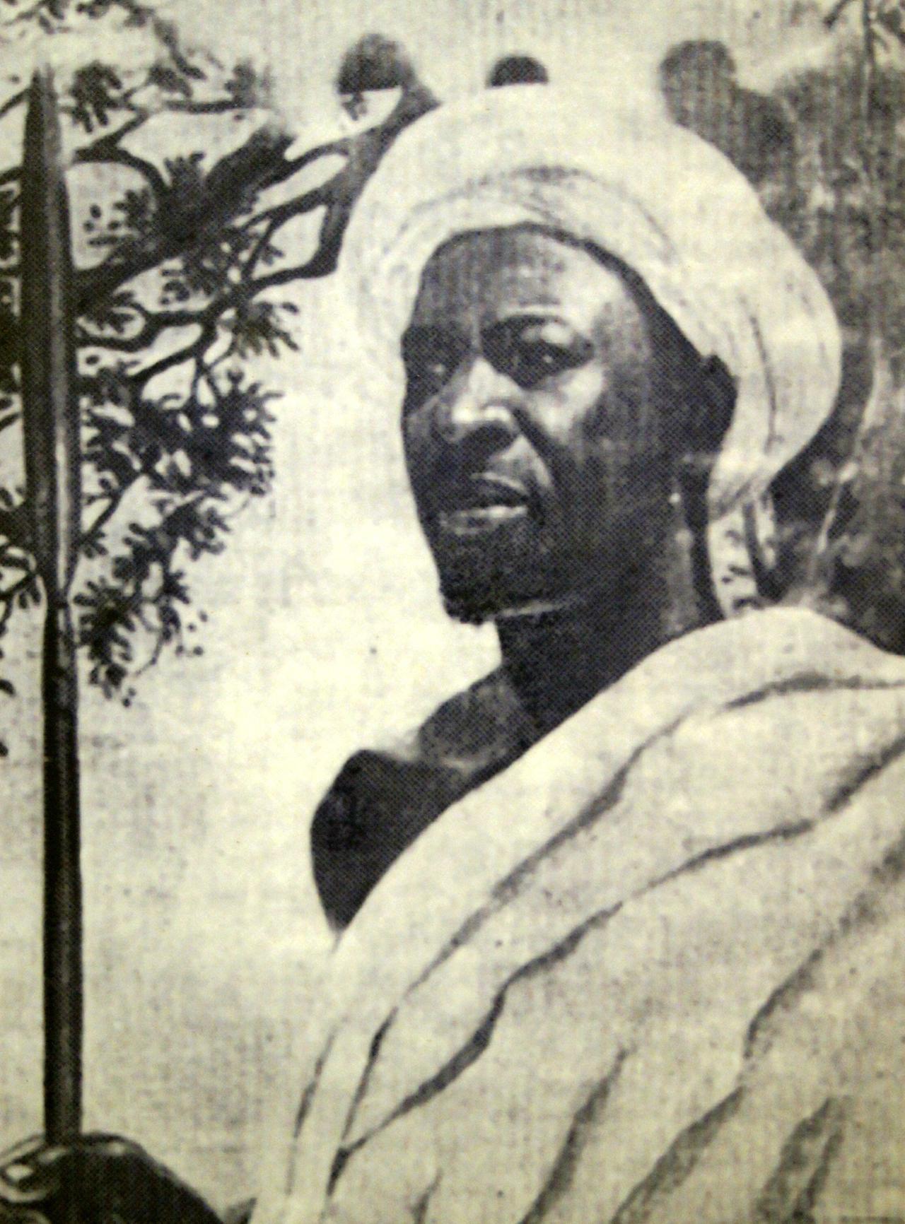 Foto des Häuptlings Mkwawa im Nationalmuseum von Daressalam Foto des Häuptlings Mkwawa im Nationalmuseum von Daressalam
