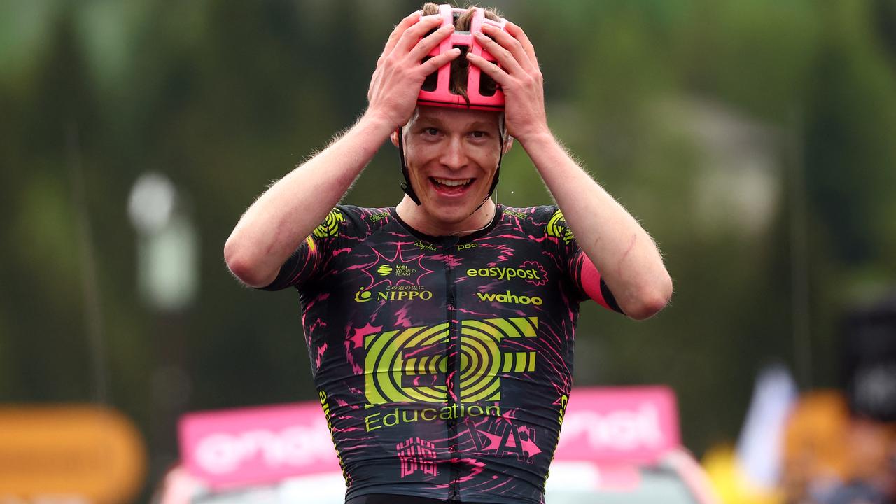 Georg Steinhauser bei seinem Etappensieg während des Giro d'Italia 2024