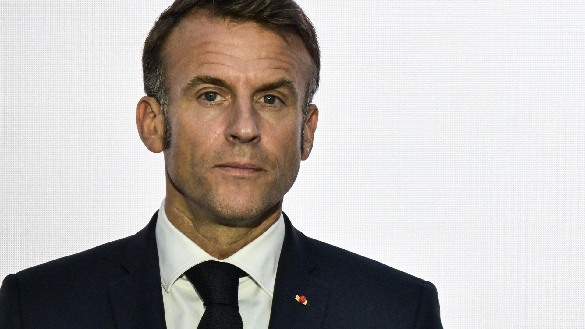 Das Foto zeigt Emmanuel Macron.