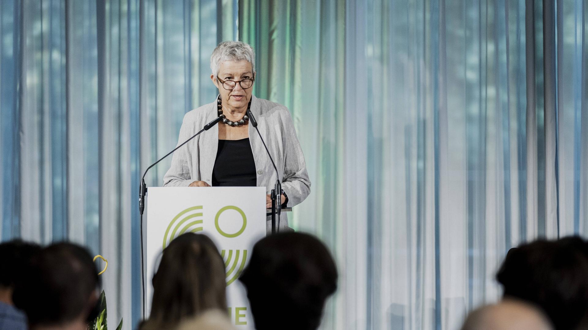 Carola Lentz, Praesidentin des Goethe-Instituts, aufgenommen im Rahmen der Verleihung der Goethe-Medaille in Weimar 2022.