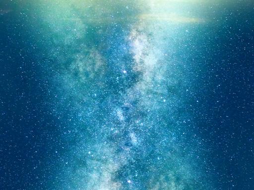 Blick in das Weltall mit unszähligen Sternen und Planeten Blick in das Weltall mit unszähligen Sternen und Planeten