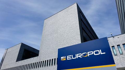Das Gebäude von Europol in Den Haag in den Niederlanden