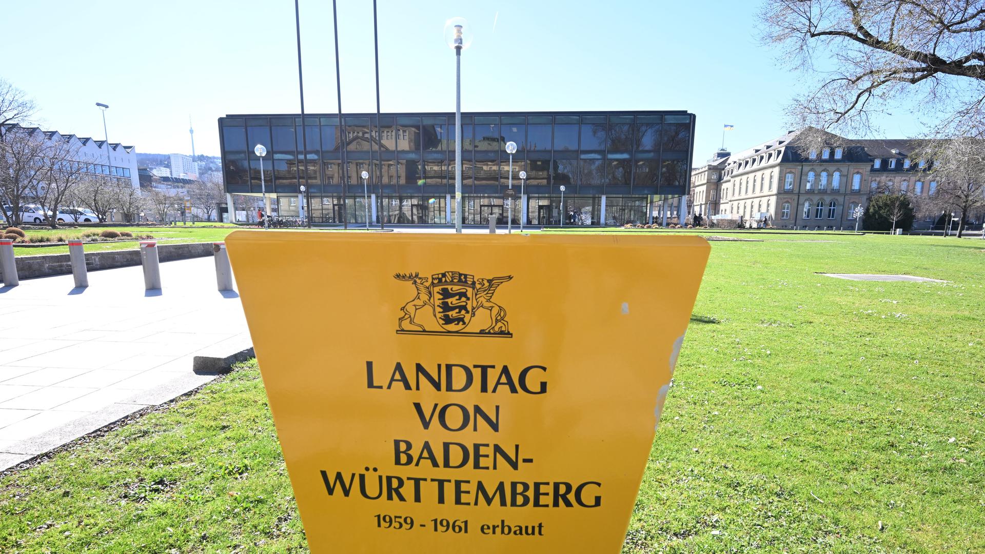 Das Gebäude des Landtags von Baden-Württemberg in Stuttgart