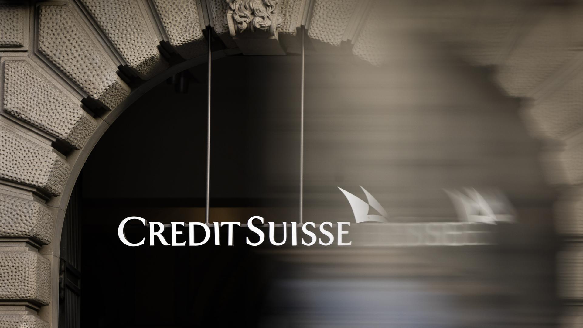 Das Logo der Schweizer Bank Credit Suisse 