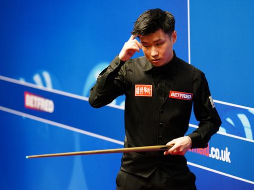 Zhao Xintong file photo. File photo dated 21-04-2022 of Zhao Xintong. Former UK champion Zhao Xintong and Zhang Jiankang have joined the list of players suspended from the World Snooker Tour during an investigation into alleged match-fixing. Issue date: Tuesday January 3, 2022. See PA story SNOOKER Betting. Photo credit should read Mike Egerton/PA Wire. URN:70434426