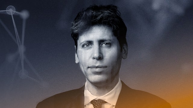 Das Cover zum Podcast "Die OpenAI Story" zeigt OpenAI-Chef Sam Altman im Anzug Das Cover zum Podcast "Die OpenAI Story" zeigt OpenAI-Chef Sam Altman im Anzug