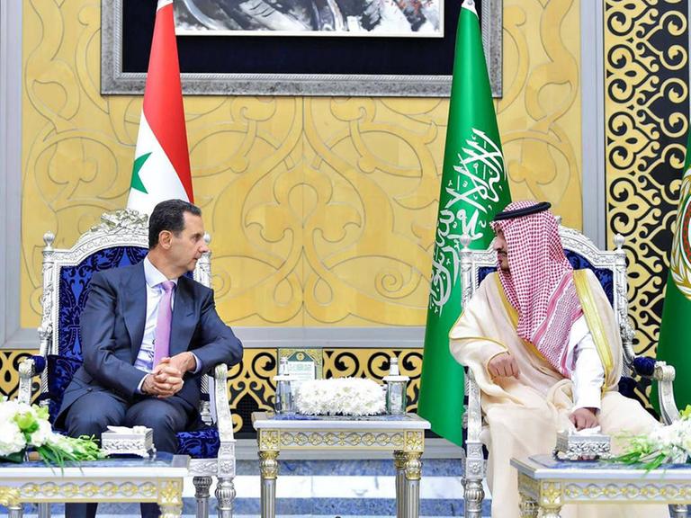 Syriens Präsident Baschar al Assad beim Gipfel der Arabischen Liga in Jeddah, Saudi-Arabien. 