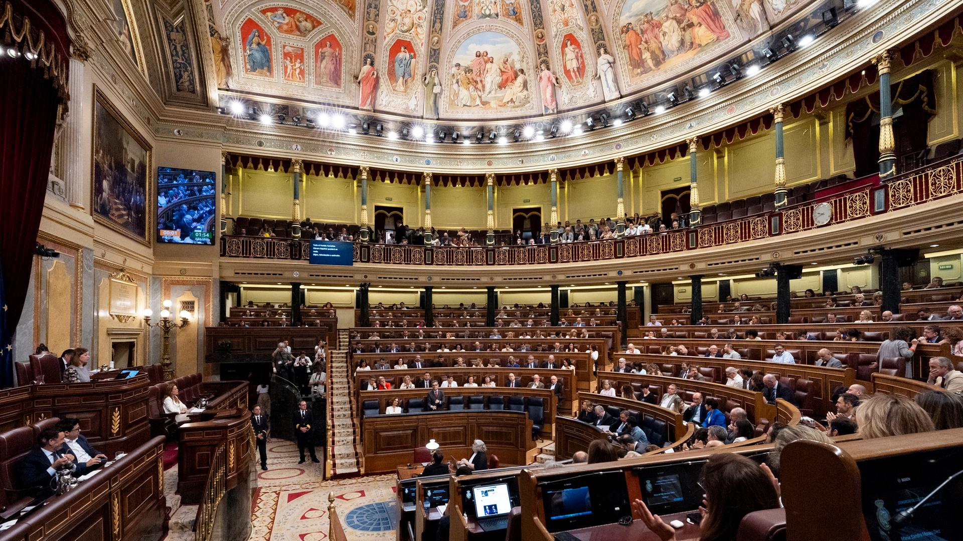 Blick in das spanische Parlament Blick in das spanische Parlament