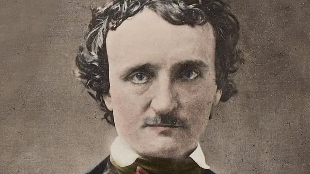 Porträt des amerikanischen Schriftstellers Edgar Allan Poe (1809-1849), kolorierte Daguerreotypie.