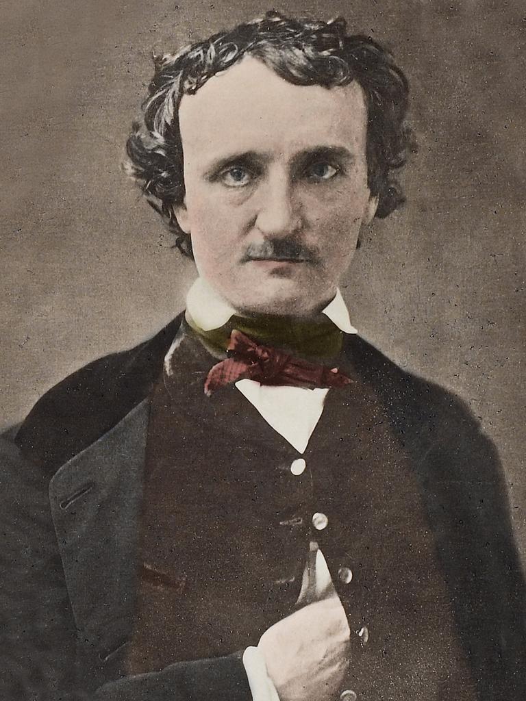 Porträt des amerikanischen Schriftstellers Edgar Allan Poe (1809-1849), kolorierte Daguerreotypie.