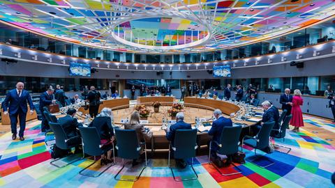 Belgien, Brüssel: Die Staats- und Regierungschefs der EU-Staaten sind zum EU-Gipfel zusammengekommen. 
