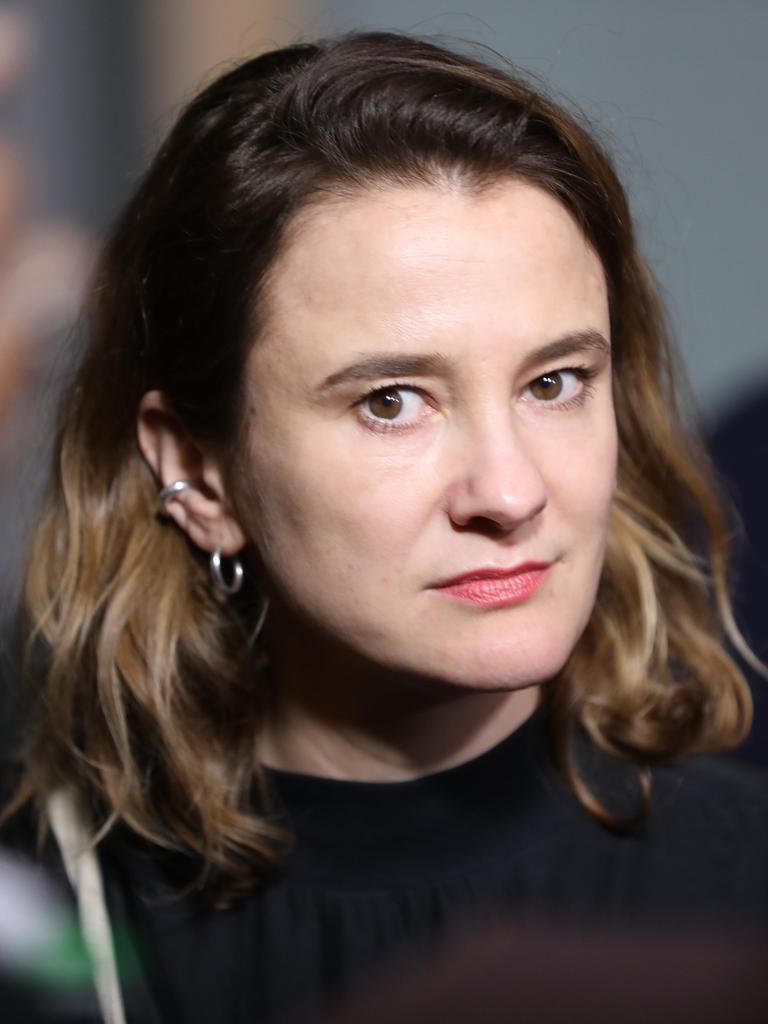 Eva Trobisch ist 2024 anwesend auf der Berlinale-Party der NRW-Landesvertretung,.