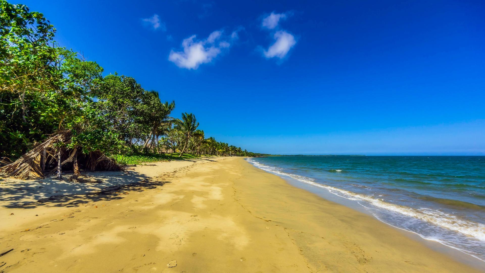 Blick auf den Strand der Fidschi-Insel Viti Levu