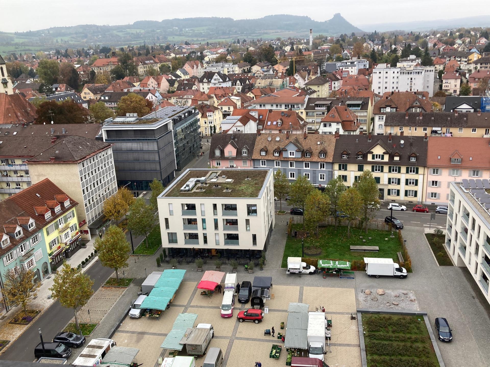 Blick auf die Stadt Singen in Baden-Würtemberg