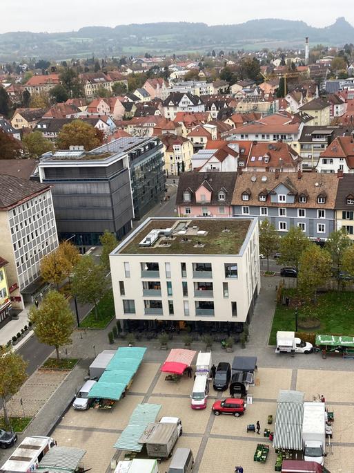 Blick auf die Stadt Singen in Baden-Würtemberg