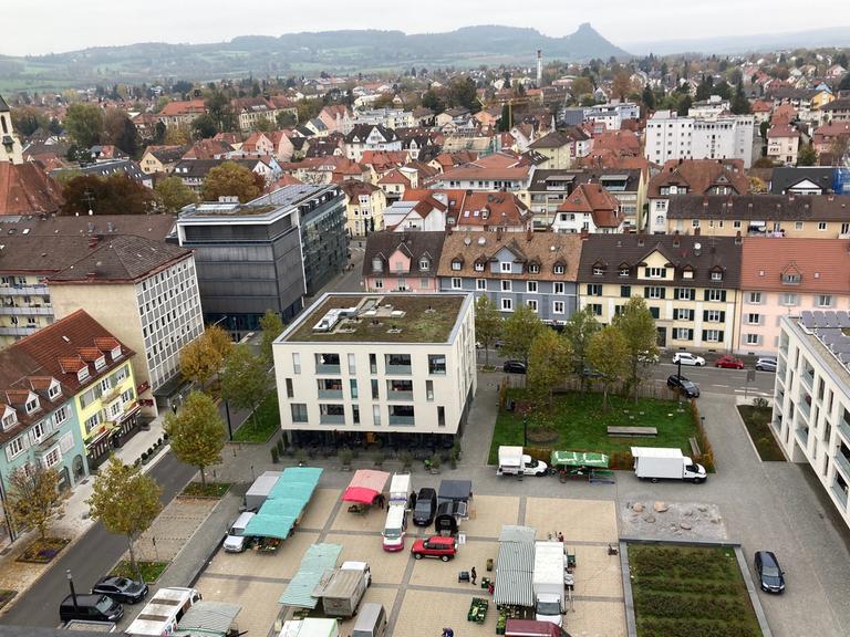 Blick auf die Stadt Singen in Baden-Würtemberg