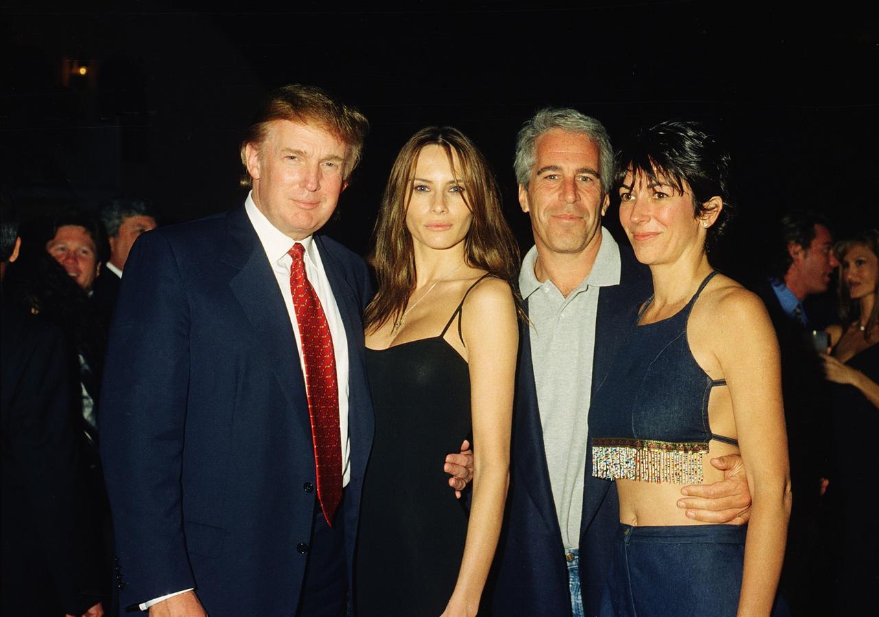 Donald Trump, Melania Knauss, Jeffrey Epstein und Ghislaine Maxwell 