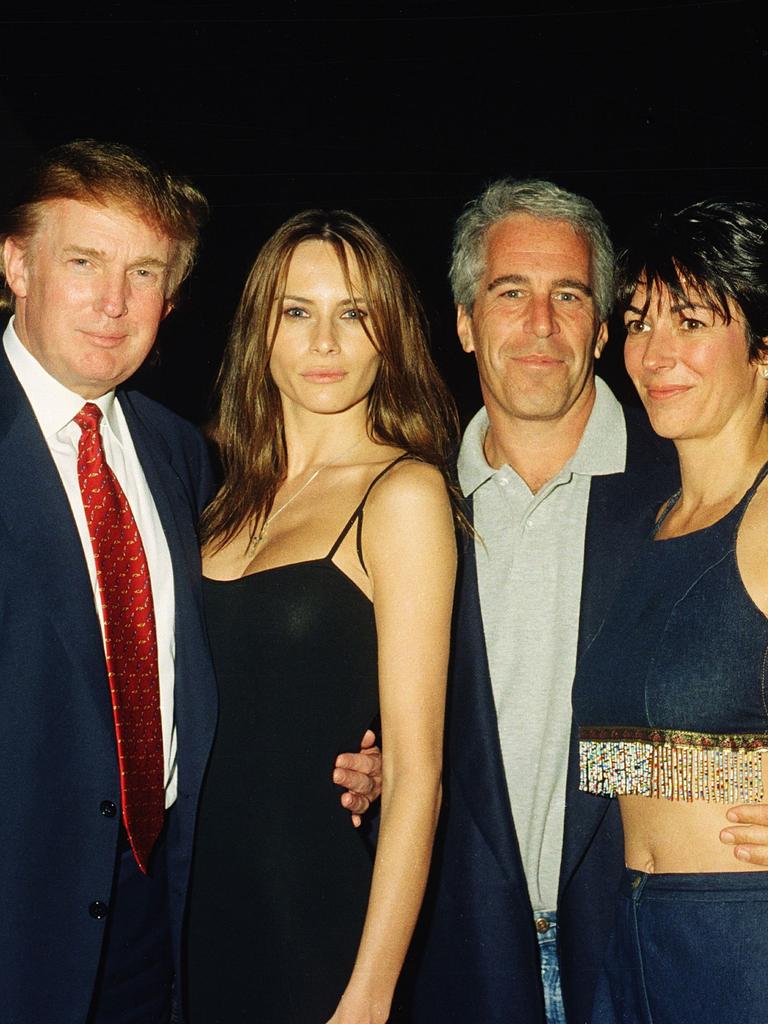 Donald Trump, Melania Knauss, Jeffrey Epstein und Ghislaine Maxwell 