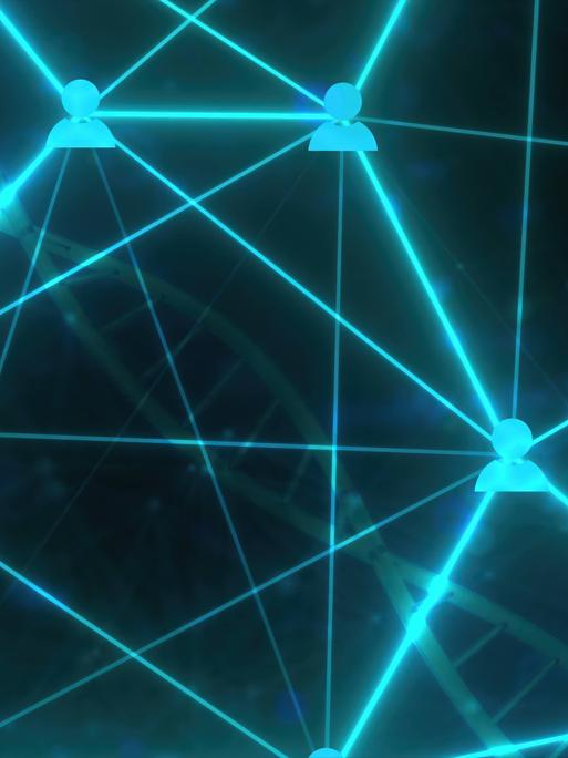 Verbindungs-Symbole mit DNA (Symbolbild)